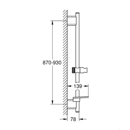 Душевая стойка холодный рассвет матовый 900 мм Grohe Rainshower SmartActive 26603GN0 - almatherm.kz