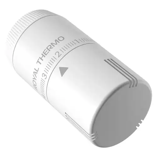 Термоголовка жидкостная Design белый M30x1,5 Royal Thermo - almatherm.kz