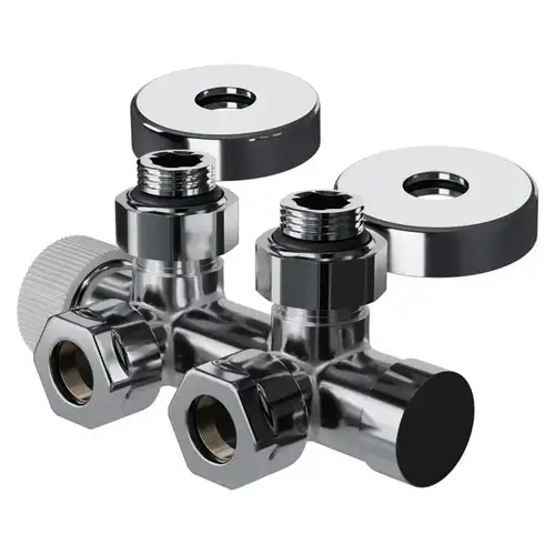 Узел нижний для радиатора термостатический угловой хром 1/2" M30x1.5 Royal Thermo Design Pro - almatherm.kz