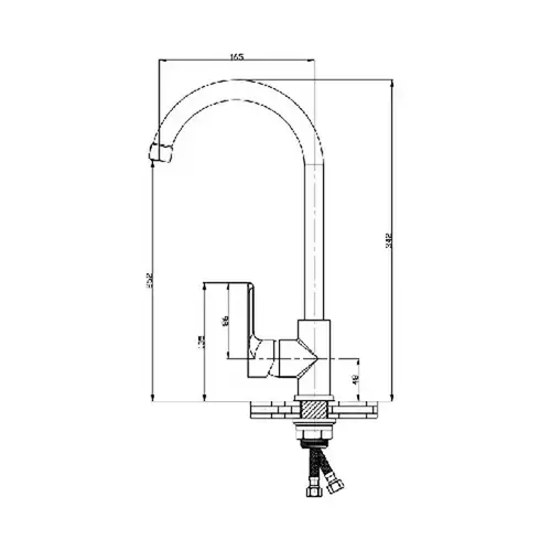 Смеситель кухни Divic DV 7-3-F - almatherm.kz