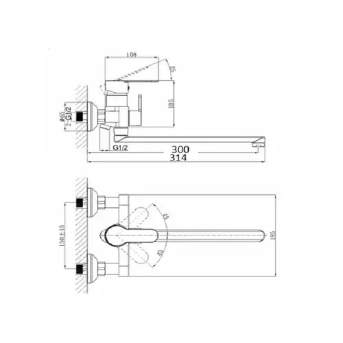 Смеситель ванны Daiva DA 8-7 - almatherm.kz