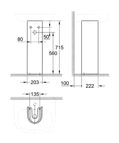 Пьедестал Grohe Euro Ceramic 39202000 - almatherm.kz