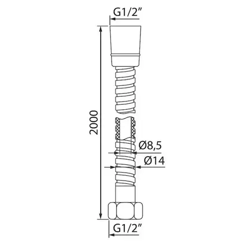 Душевой шланг 2.0 м Iddis A5021120 - almatherm.kz