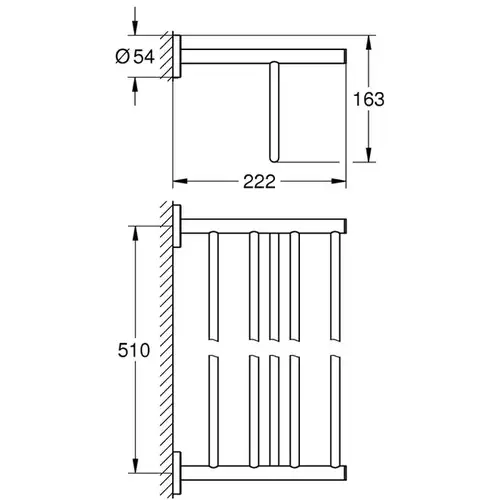 Полка для полотенец 510 мм Grohe Bau Cosmopolitan 40462001 - almatherm.kz