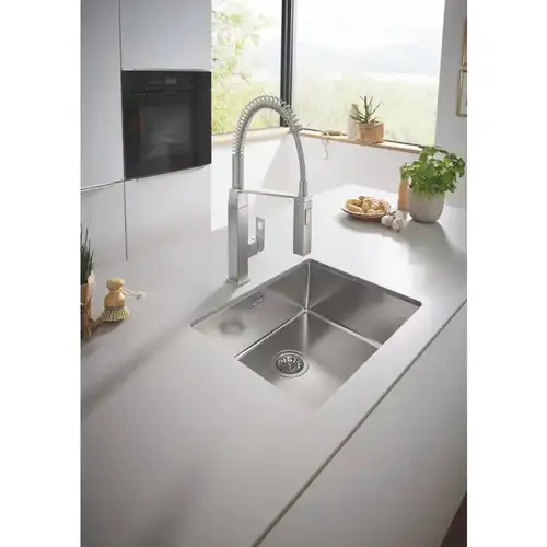 Мойка врезная прямоугольная 540x440 стальная матовая Grohe K700 Undermount 31574SD1 - almatherm.kz