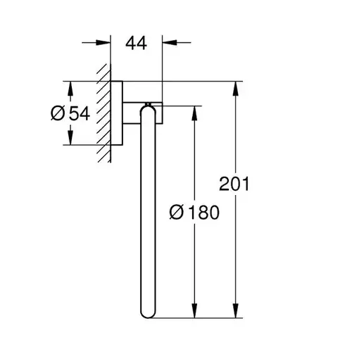 Полотенцедержатель кольцо черный Grohe Start 411742430 - almatherm.kz