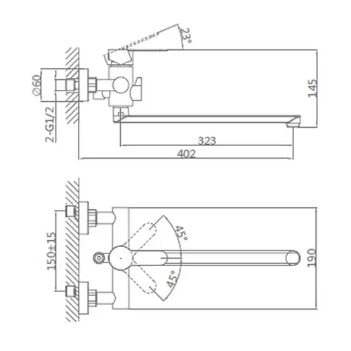 Смеситель ванны Daiva DA 16-7 - almatherm.kz
