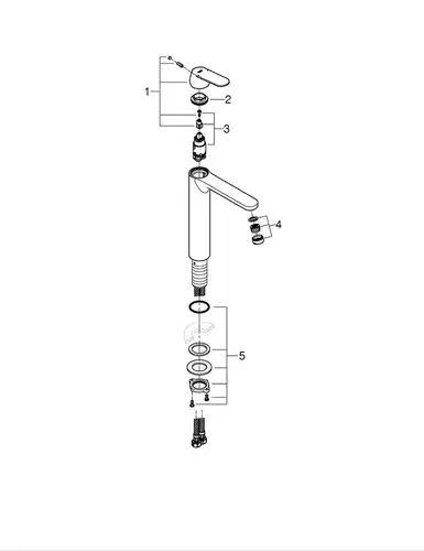 Смеситель раковины настольный размер XL Grohe EuroSmart Cosmopolitan 23921000 - almatherm.kz