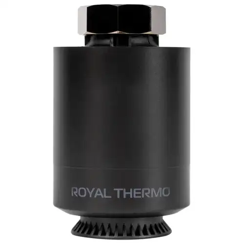 Термоголовка электронная черная Royal Thermo Smart Heat - almatherm.kz