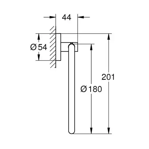 Полотенцедержатель кольцо черный Grohe Essentials 1024612430 - almatherm.kz