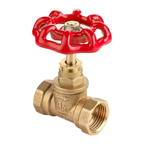 Клапан запорный латунь ВР-ВР 1 1/2" г/в Aqualink - almatherm.kz