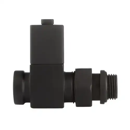 Набор дизайн-вентилей CUBE, прямой (черный) 1/2" Royal Thermo - almatherm.kz
