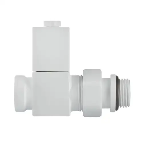 Набор дизайн-вентилей CUBE, прямой (белый) 1/2" Royal Thermo - almatherm.kz