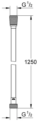 Душевой шланг, 1250 мм, темный графит глянец (28362A01) Silverflex GROHE - almatherm.kz