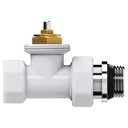 Комплект клапанов радиаторных термостатических прямой 1/2" белый Design Royal Thermo - almatherm.kz