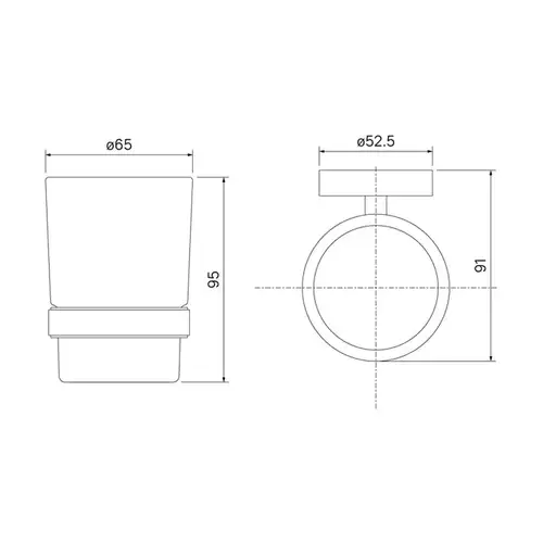 Подстаканник одинарный матовое стекло Iddis Sena SENSSG1i45 - almatherm.kz