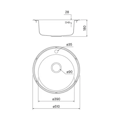 Мойка врезная 510 нержавеющая cталь полированная Iddis Basic BAS51P0i77 - almatherm.kz