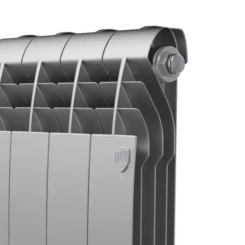 Радиатор биметаллический 500 VR80 (1 секция) нижнее подкл. BiLiner Silver Satin Royal Thermo - almatherm.kz