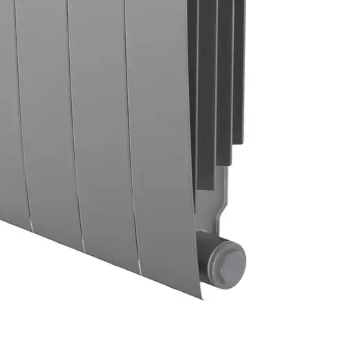 Радиатор биметаллический 500 VR80 (1 секция) нижнее подкл. BiLiner Silver Satin Royal Thermo - almatherm.kz
