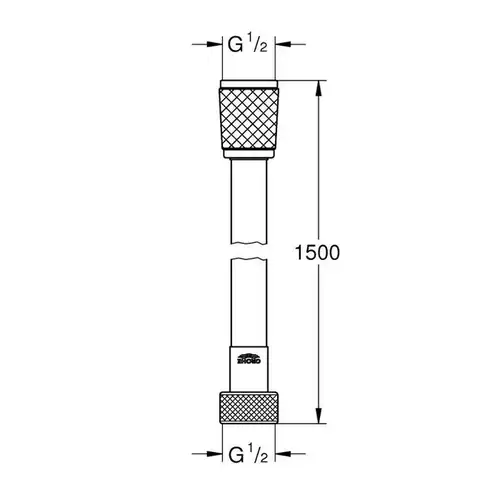 Душевой шланг 1.5 м ПВХ Grohe Rotaflex 28409002 - almatherm.kz