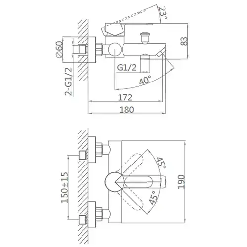 Смеситель ванны Daiva DA 16-6 - almatherm.kz
