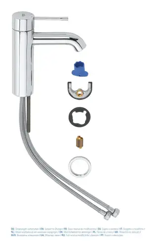 Смеситель раковины Grohe Essence+ 23590001 - almatherm.kz
