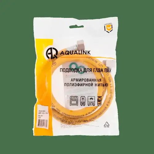 Подводка для газа ПВХ ВР-ВР 400x1/2" Aqualink - almatherm.kz
