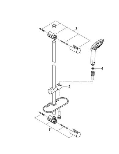 Душевой гарнитур Grohe Euphoria 27243001 - almatherm.kz