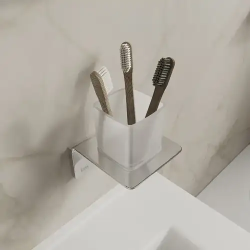 Подстаканник одинарный матовое стекло Iddis Slide SLISCG1i45 - almatherm.kz