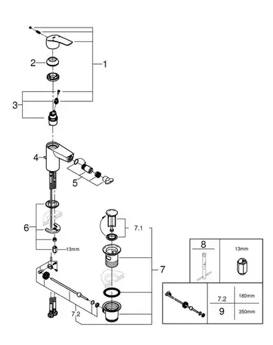 Смеситель биде размер S Grohe Eurosmart 32929003 - almatherm.kz
