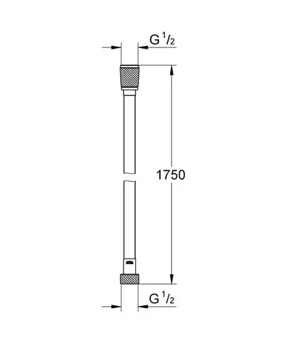Душевой шланг 1.75 м ПВХ темный графит глянец Grohe Silverflex 28388A00 - almatherm.kz