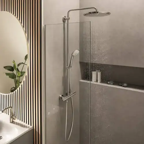 Душевая система с термостатом суперсталь Grohe Euphoria XXL 310 26075DC0 - almatherm.kz