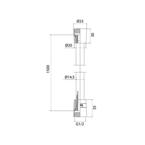 Душевой шланг 1.5 м ПВХ хром матовый Iddis Optima 04P15BCi19 - almatherm.kz