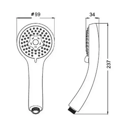 Душевая лейка 3 режима Iddis A11631 - almatherm.kz