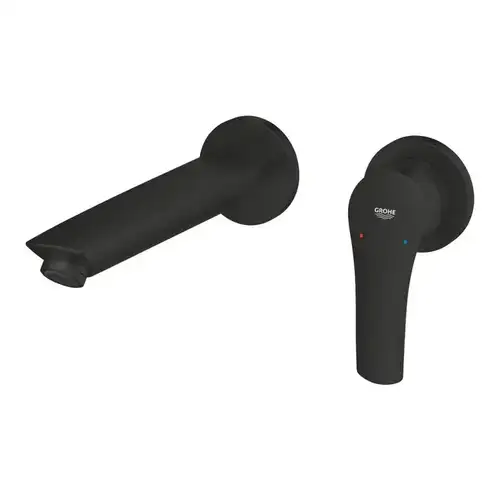 Смеситель раковины настенного монтажа черный матовый размер M Grohe Eurosmart 293382433 - almatherm.kz
