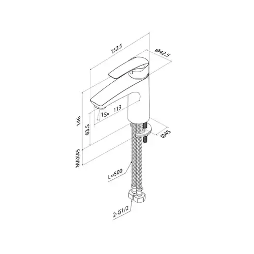 Смеситель раковины Iddis Ray RAYSB00i01 - almatherm.kz