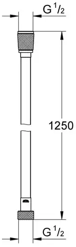 Душевой шланг, 1250 мм, суперсталь (28362DC1) Silverflex GROHE - almatherm.kz
