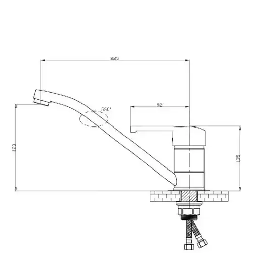 Смеситель раковины Divic DV 31-2m-M - almatherm.kz