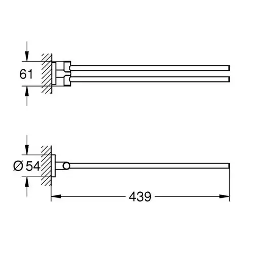 Полотенцедержатель двойной Grohe Essentials 40371001 - almatherm.kz