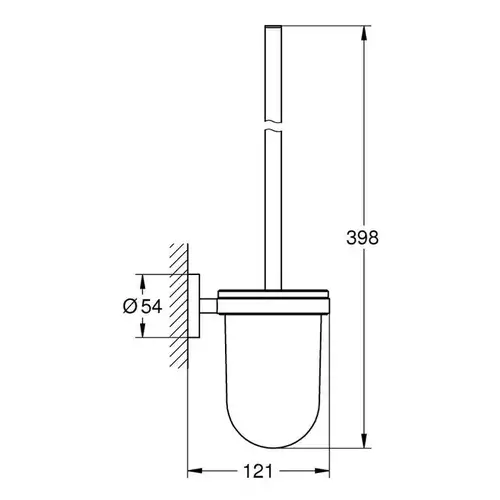 Ершик туалетный со стеклянной колбой Grohe Essentials 40374001 - almatherm.kz