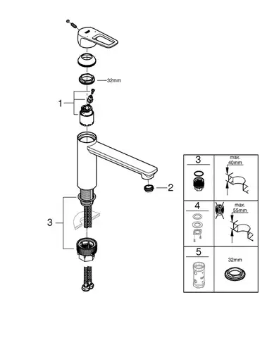 Смеситель кухни Grohe BauLoop 31706000 - almatherm.kz