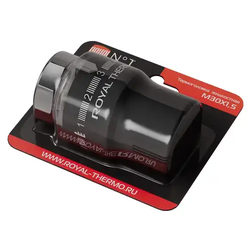 Royal Thermo M30x1,5 сұйық термиялық бас (қара) - almatherm.kz