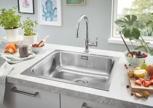 Мойка врезная прямоугольная 533x457 стальная Grohe K200 31719SD0 - almatherm.kz