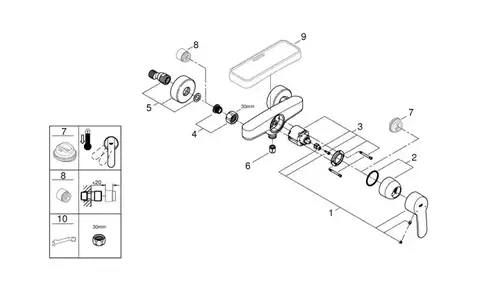 Смеситель душа Grohe Eurostyle Cosmopolitan 33590002 - almatherm.kz