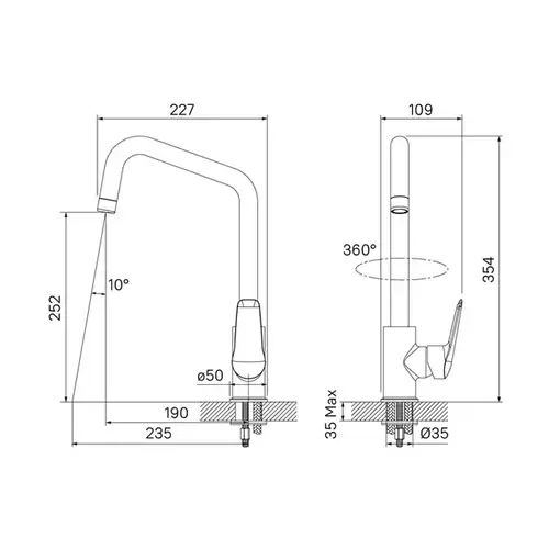 Смеситель кухни Iddis Torr TORSBL0i05 - almatherm.kz