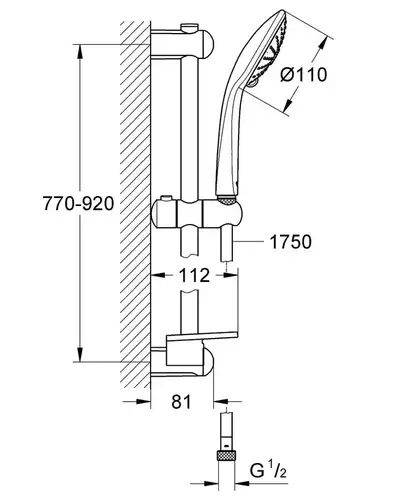 Душевой гарнитур Grohe Euphoria 27226001 - almatherm.kz