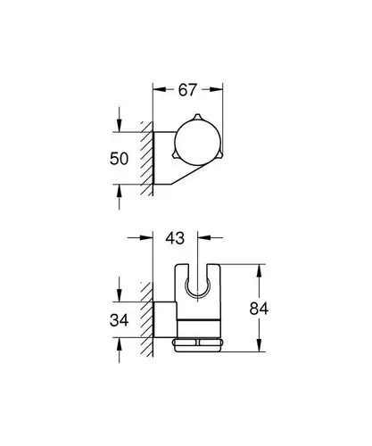 Настенный держатель Grohe 27595000 - almatherm.kz