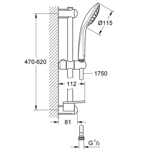 Душевой гарнитур Grohe Euphoria 110 27266001 - almatherm.kz