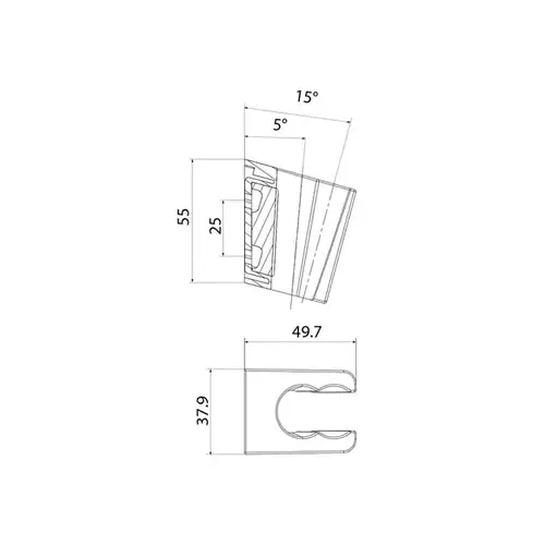 Кронштейн для лейки черный Iddis 080BL00i53 - almatherm.kz