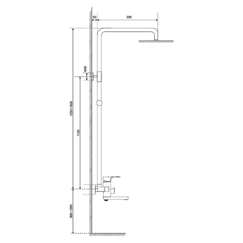 Душевая стойка Divic DV 8-8-M - almatherm.kz